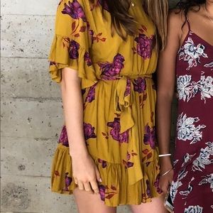 Urban outfitters floral ruffle dress